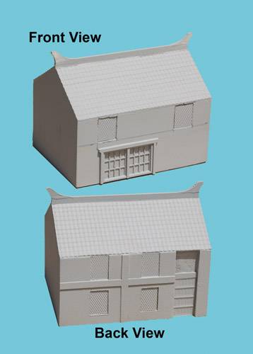 Small Chinese Building with Smooth Sided Walls